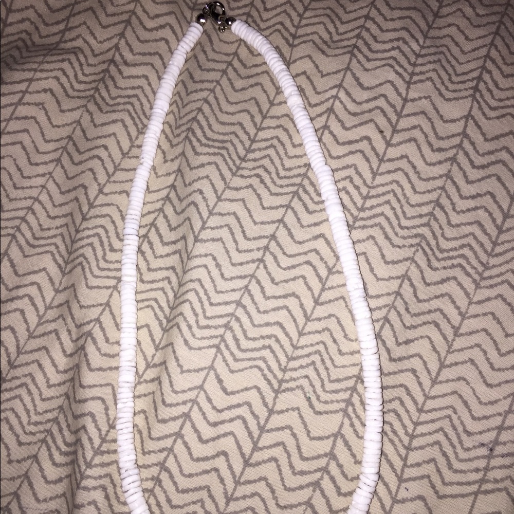 White beaded necklace